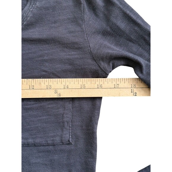 Rag & Bone Slub Knit Long Sleeve Shirt Women's XS Round Neck Dark Gray *FLAW* - Picture 13 of 15